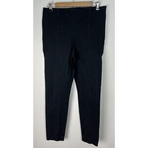 Club Monaco Center Seam High Rise Black Pants Cotton Stretch Size 8 Women’s